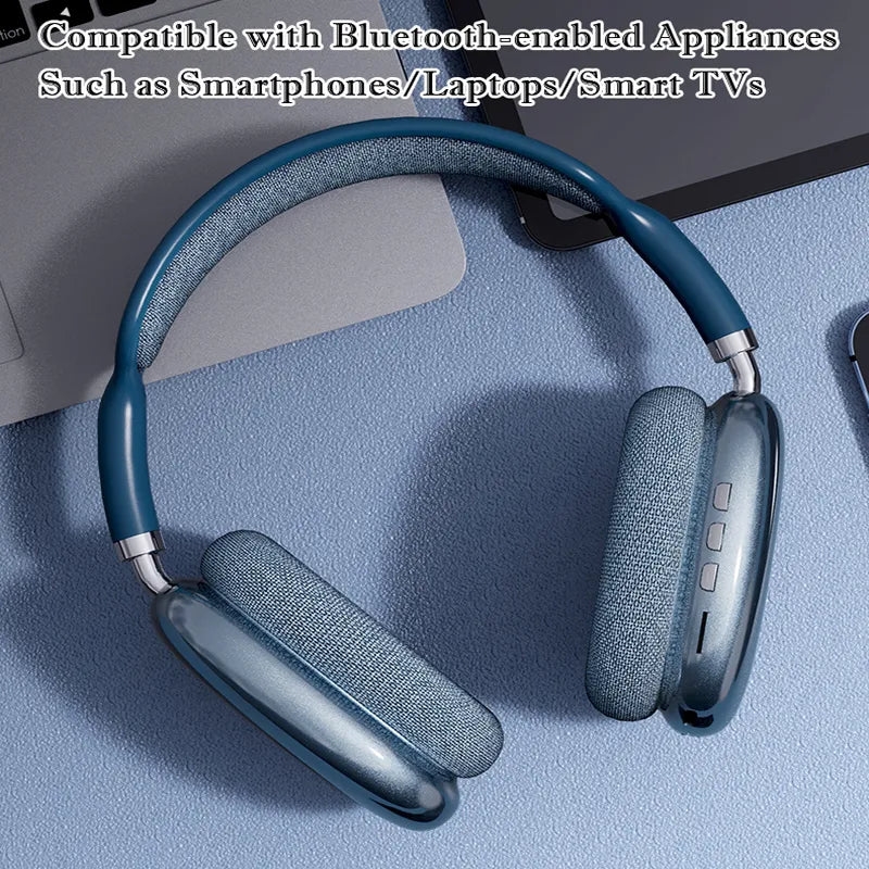 P9 Wireless Bluetooth Headphones With Mic Noise Cancelling Headsets Stereo Sound Earphones Sports Gaming Headphones Supports TF