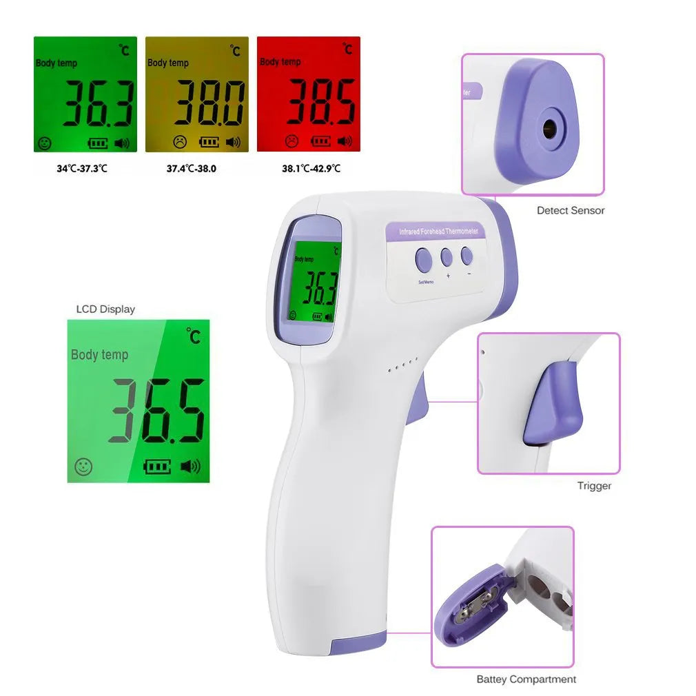 Forehead Digital Thermometer Non Contact Infrared Medical Thermometer Body Temperature Fever Measure Tool for Baby Adults