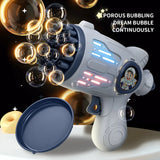 Bubble Gun Toys Electric Automatic Soap Rocket Boom Bubbles Makers For Portable Outdoor Kids Gifts LED Light Wedding Party Toy