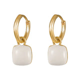 2022 New Arrival Korean Simple Temperament Geometric Love Square Dangle Earrings For Women Fashion Jewelry Accessories