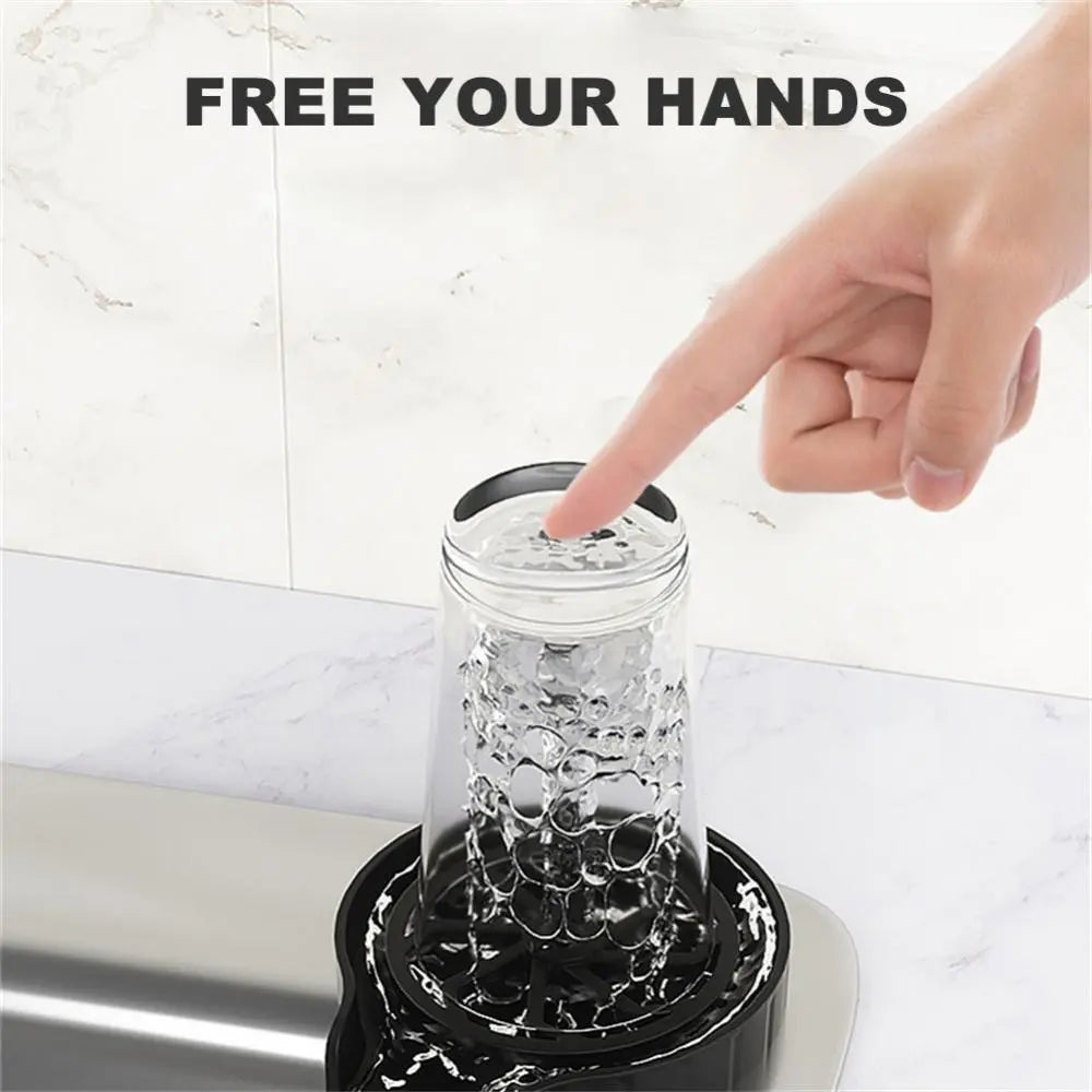 Automatic High Pressure Cup Washer Faucet Glass Rinser Glass Cup Washer Bar Beer Milk Tea Cup Cleaner Kitchen Sink Accessories