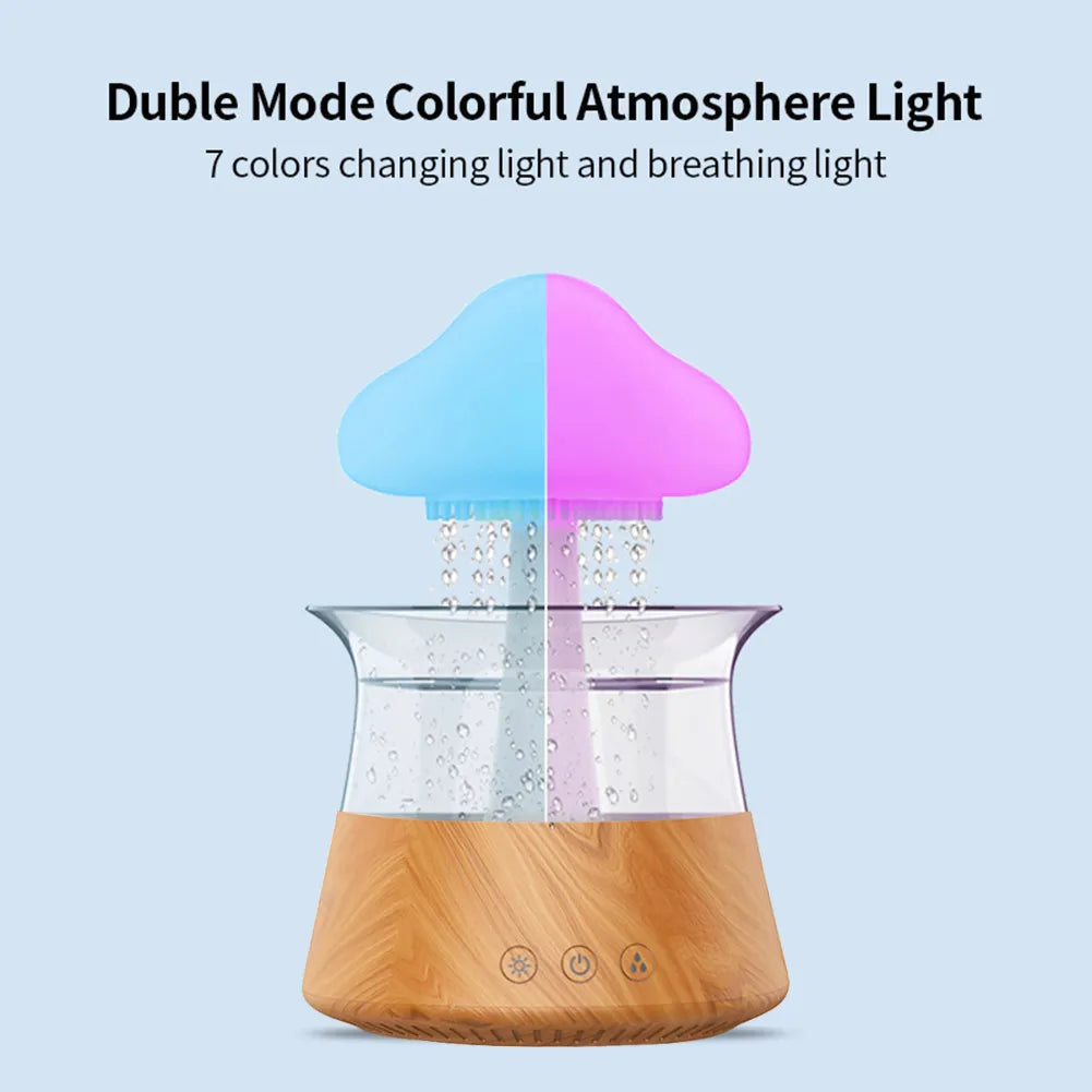 Rain Cloud Design Colorful Night Light Aroma Diffuser USB Air Diffusers Mist Maker Machine  Mushroom  Humidifier