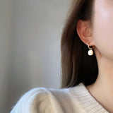 2022 New Arrival Korean Simple Temperament Geometric Love Square Dangle Earrings For Women Fashion Jewelry Accessories