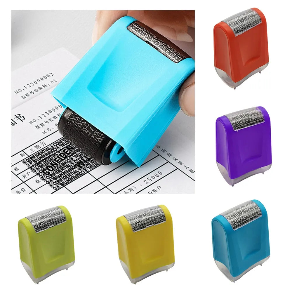 2Pcs Stamp Roller Anti-Theft Protection ID Seal Smear Privacy Confidential Data Guard Information Data Identity Address Blocker